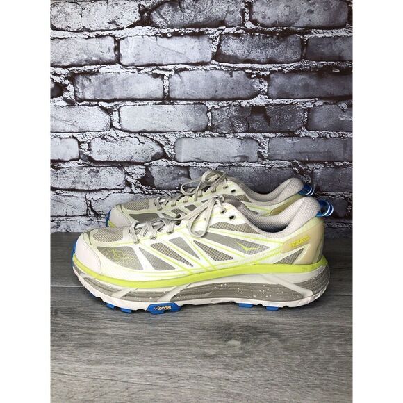 Hoka One Mafate Speed 2 Eggnog Gray Mesh Neon Yellow Running Men 14M US/49 1/3EU main image 16